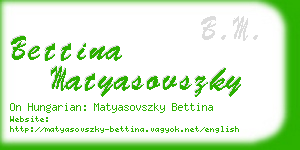 bettina matyasovszky business card